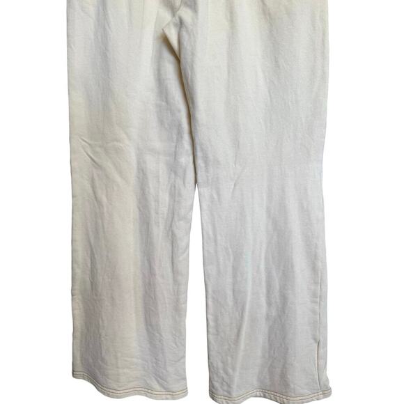 Yllw Yellow The Label Sweatpants Wide Leg Pants Terry Cotton Ivory Size Small - Picture 8 of 12